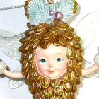 Anthropomorphic Pine Cone Forest Fairy Christmas Pixie Girl Xmas Winter Ornament — photo 4