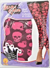Rubies Drama Queens Skull Tights One Size For Teens Style: 7579 (Red)