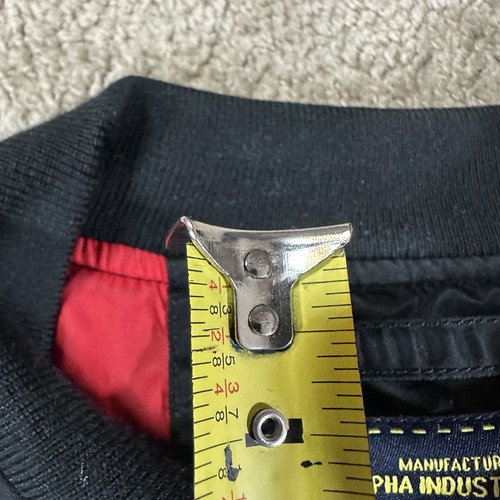 Alpha Industries Jacket Men Medium Black Red Apollo II NASA Reversible Bomber - Picture 15 of 20