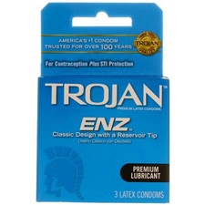 2 Pack Trojan ENZ Lubricated Latex Condoms, 3 Ct