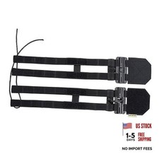 Tactical Two-Band Quick Release Cummerbund Elastic String Magnetic Black