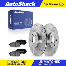 Front Drilled Slotted Brake Rotors Ceramic Pads for Subaru Forester 2.5L