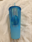 Starbucks Blue Iridescent Studded Tumbler 24 oz Cold Cup w/Lid & Straw — photo 1