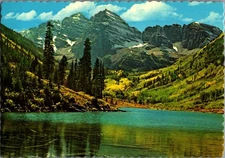 Vintage Postcard of Maroon Bells, Aspen, Colorado