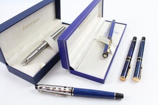 Waterman Fountain Pens Writing Including Vintage Hemisphere Laureat Boxed