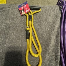 5ft Heavy Duty Rope Leash Large Dog Yellow NEW