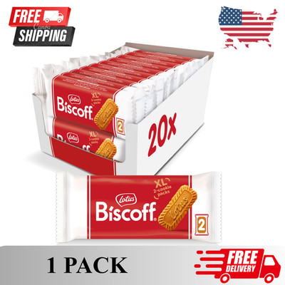 Lotus Biscoff Cookies, 17.6 Oz, Dispenser Box (20 sleeves of 2 XL cookies) New