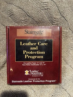 Leather Master Stainsafe Leather Care Kit Cleaner Cream Ink Lifter NEW Sealed