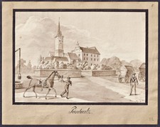 Prochowice Parchwitz Schloss Legnica Polen Poland Zeichnung drawing 1831