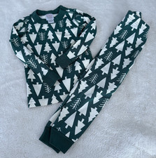Hanna Andersson Winter Green Holiday Christmas Tree Pjs 100 4 4T Boy Girl