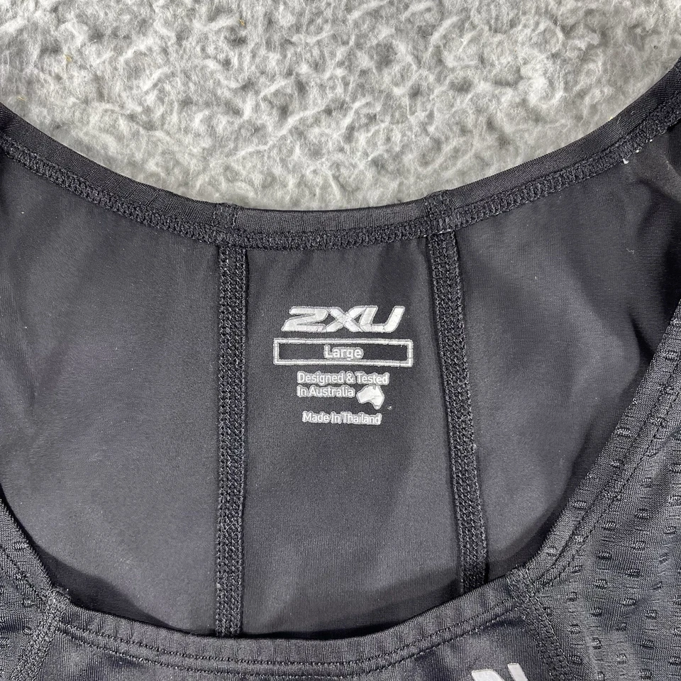 2XU CAMISETA SIN MANGAS MUJER GRANDE NEGRA SIN MANGAS COMPRESIÓN CORRER TRIATLÓN ATLETA Foto 2 de 4