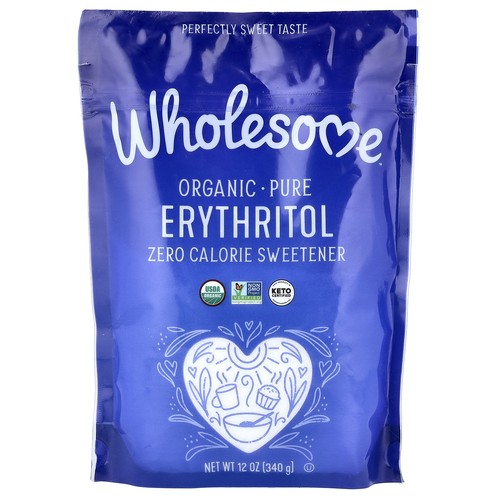 Organic Pure Erythritol, Zero Calorie Sweetener, 12 oz (340 g)