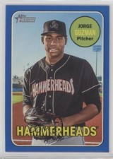 2018 Topps Heritage Minor League Edition Blue /99 Jorge Guzman #91 3d5