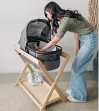 UPPAbaby Bassinet V2 Compatible w/Vista, Cruz, Ridge, Minu & Bracket &Stand Blue