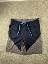 Tapout Board Shorts Mens Small Blue Gray Logo Drawstring MMA Gym