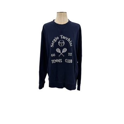 Sergio Tacchini 66 Tennis Club Embroidered Crewneck Sweatshirt Maritime Blue XL