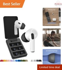 Memory Foam Ear Tips for AirPods Pro 1st 2nd Gen Black 3 Pairs Secure Fit
