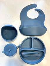 Silicone Baby Feeding Set, Suction Plate Bowl Set, Self 6 Piece Gift Set For  