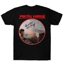 PRETTY MAIDS Band Red Hot And Heavy Short Sleeve Cotton Black T Shirt AG577