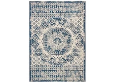 Safavieh Courtyard Outdoor Medium Rectangle Rug 5'3" x 7'7" Beige/Navy