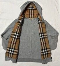 BURBERRY Hoodie Full Zip XL Gray
