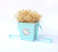 Pack of 3 pcs, Flower/Gift Boxes with Handles, Variable Colors  W933