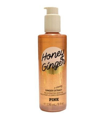 Victoria's Secret Pink Honey Ginger Body Oil Hydrating Pump 8 Fl Oz New