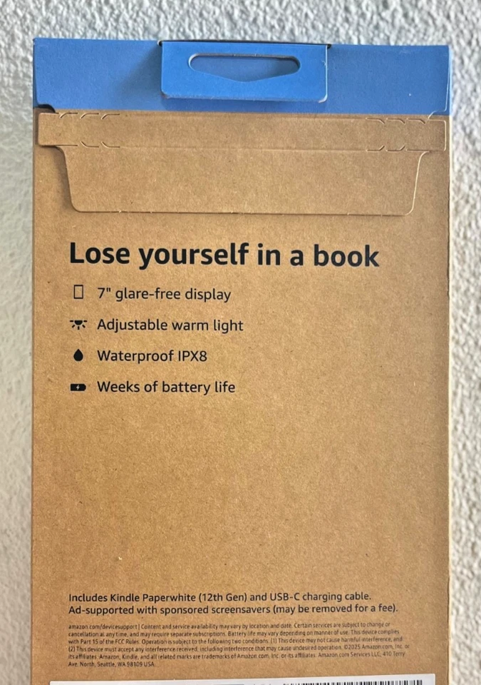 Amazon Kindle Paperwhite 12th Gen. WiFi 16GB eBook Reader - Black - NEW SEALED! - Image 3 of 4