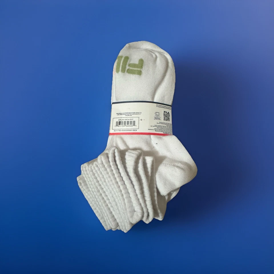 Calcetines Fila Quarter 10 Pares Para Mujer Talla 4-10 Blanco Cojín Rendimiento Atlético Foto 3 de 3