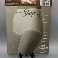 NOS J Ferrar Subtle Shapers Total Support Pantyhose Little Beige Long New Vtg