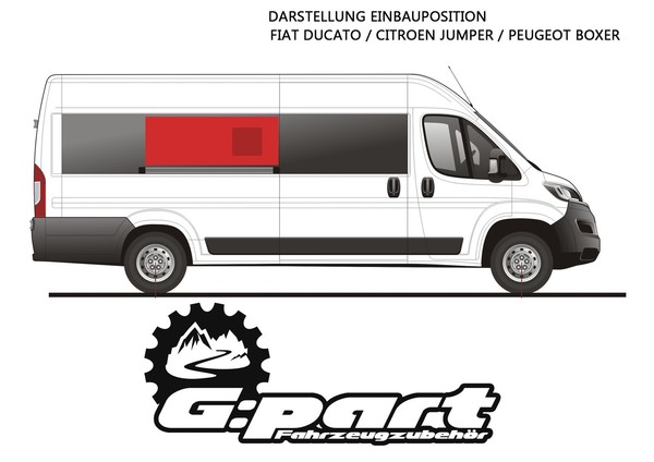 Fiat Ducato/Citroen Jumper/Peugeot Boxer Schiebefenster Scheibe Beifahrerseite-image
