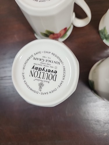 Royal Doulton 1994 Vintage Uva Frutta Tazza Caffè, Tazza 10 oz Tutti i Giorni - Foto 8 di 11