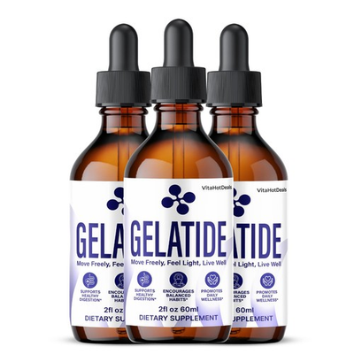#ad Gelatide Liquid Supplement All Natural Formula Gela Tide Drops 3 pack $31.50