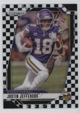 2024 Panini Prizm Black & White Checker Prizm Justin Jefferson #187 14t3