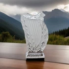 Vintage Clear Waterford Crystal Harp Instrument Figurine, Paperweight 5"