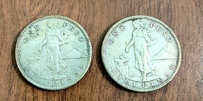 1907s & 1910s One Peso Filipinas United States Of America Silver Coins