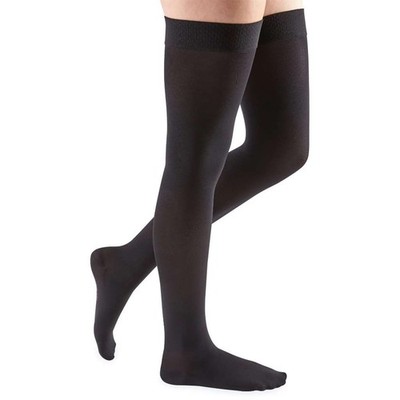 Medi Comfort Thigh, Petite, w/Dots Band, CT, (Size: III) 20-30mmHg Ebony