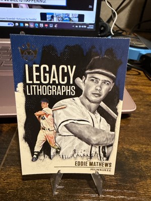 Eddie Mathews Legacy Lithographs 2021 Diamond Kings Card #LL-12 Milwaukee Braves