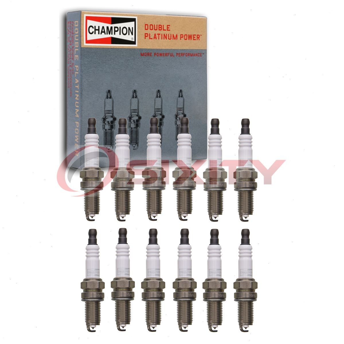 12 pc Champion Double Platinum Spark Plugs for 2000-2001 Lamborghini Diablo dy