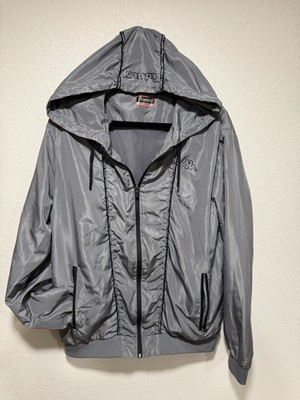 Kappa Men s Full zip Hooded Jacket. Lightweight size XL - Gray