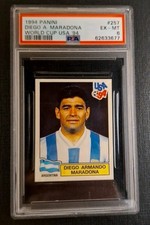 1994 PANINI WORLD CUP USA 94 STICKER DIEGO MARADONA #257 PSA 6 EX-MT ARGENTINA 