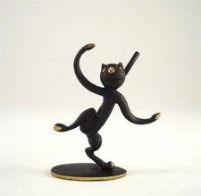 Workshop Karl HAGENAUER Dancing Felix the Cat Vienna Brass 1930 Patinated Brass