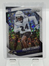 Malaki Starks Rookie 2025 Panini Prizm White Disco Prizm #310 Baltimore Ravens