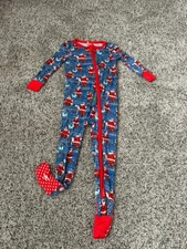 Posh Peanut  Santa Clause Footie Zippered One Piece Size 18-24 Months