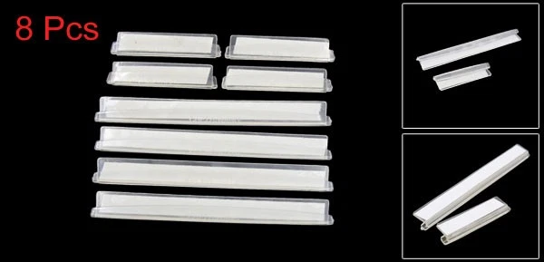 8pcs Clear Plastic Auto Car Body Door Side Edge Guard Protective Decor Strip - Изображение 2 из 4