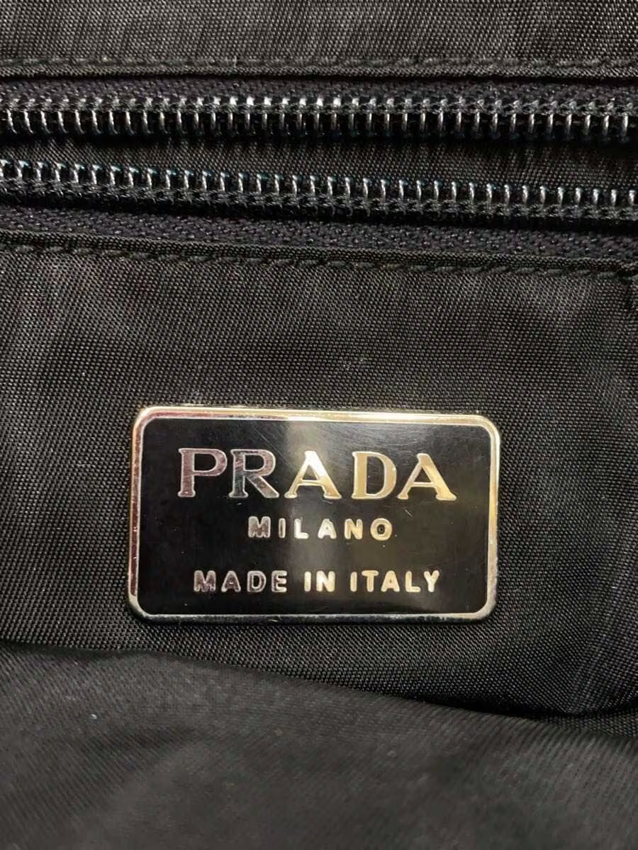 Authentic PRADA Handbag Nylon BLK Solid Bag Black… - image 5
