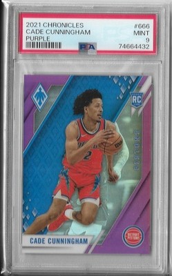 PSA 9 MINT 2021 Chronicles Phoenix Purple CADE CUNNINGHAM RC Rookie #ed 21/49