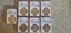 NGC Morgan Silver Dollar $1 Lot of 7 UNC/AU Details Cleaned 1878-1892 S/O