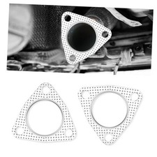 2PCS Exhaust Gasket,2" 3-Bolt Exhaust Flange Gasket,Multifunctional 2 inch