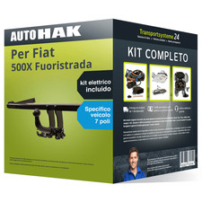 Pac. Gancio traino estr. per Fiat 500X Fuoristrada 14- & e-kit sp. a 7 poli kit